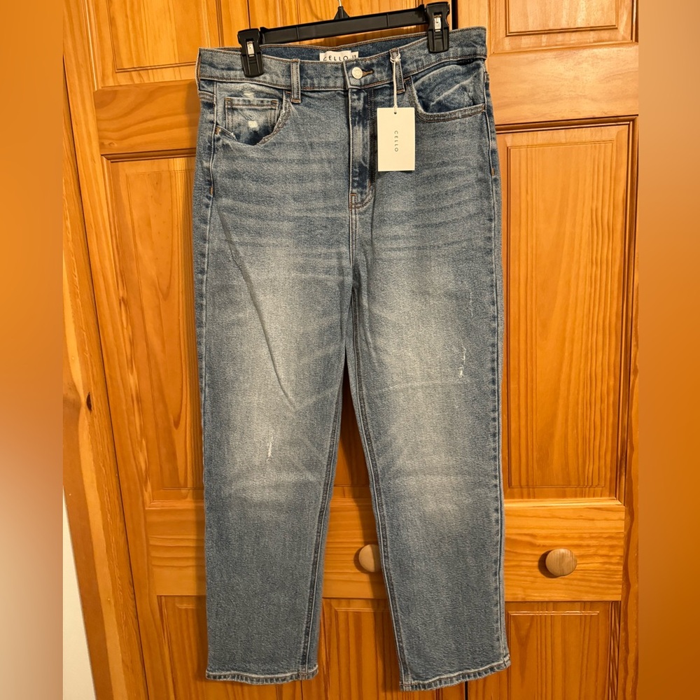 Cello Women's Straight Leg Blue Jeans